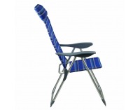 Záhradné lehátko Avelar - modrá / sivá