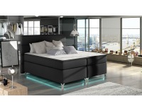 Čalúnená manželská posteľ s úložným priestorom Avellino 140 - čierna (Soft 11)