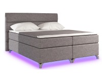 Čalúnená manželská posteľ s úložným priestorom Avellino 160 - svetlosivá