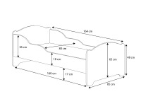 Detská posteľ s matracom Avila 80x160 cm - biela / kombinácia farieb