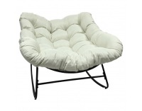 Záhradné hojdacie kreslo Avis - béžová / čierna