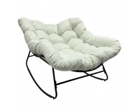 Záhradné hojdacie kreslo Avis - béžová / čierna