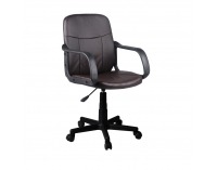 Kancelárske kreslo s podrúčkami Ayla - hnedá