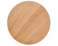 Okrúhly príručný stolík Azzura - prírodná / biela