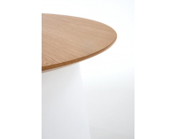 Okrúhly príručný stolík Azzura - prírodná / biela