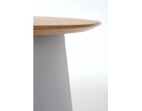 Okrúhly príručný stolík Azzura - prírodná / sivá