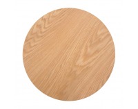 Okrúhly príručný stolík Azzura S - prírodná / biela