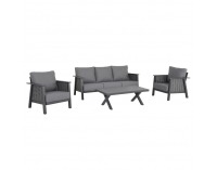 Hliníkový záhradný set Babak - sivá 