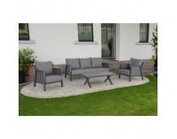 Hliníkový záhradný set Babak - sivá 