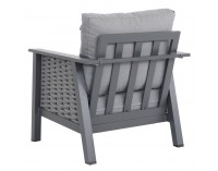 Hliníkový záhradný set Babak - sivá 