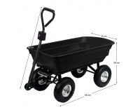 Záhradný vyklápací vozík Babar - čierna