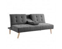 Rozkladacia pohovka Babet - tmavosivá / buk