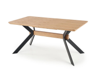 Rozkladací jedálenský stôl Bacardi - dub prírodný / čierna