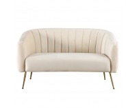 Dvojsedačka Bagy - béžová (Velvet) / zlatá