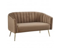 Dvojsedačka Bagy - hnedá (Velvet) / zlatá