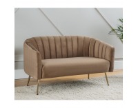Dvojsedačka Bagy - hnedá (Velvet) / zlatá