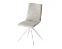 Jedálenská stolička Bahira - svetlosivá / biela
