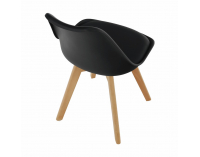 Jedálenská stolička Bali 2 New - čierna / buk