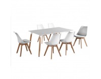 Jedálenská stolička Bali 3 New - biela / buk