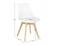 Jedálenská stolička Bali 3 New - biela / buk