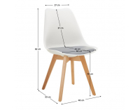 Jedálenská stolička Bali 3 New - biela / sivá / buk