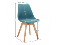 Jedálenská stolička Bali 3 New - petrolej / buk