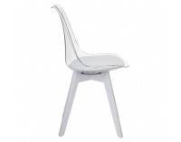 Jedálenská stolička Bali 3 New - transparentná biela / biela