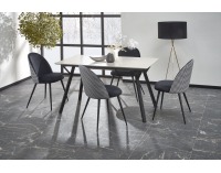 Rozkladací jedálenský stôl Balrog 2 - svetlosivá / čierna