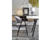 Rozkladací jedálenský stôl Balrog 2 - svetlosivá / čierna