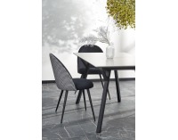 Rozkladací jedálenský stôl Balrog 2 - svetlosivá / čierna