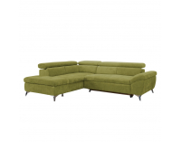 Rohová sedačka s rozkladom a úložným priestorom Bara Roh L - zelená