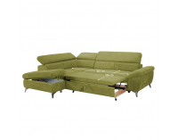 Rohová sedačka s rozkladom a úložným priestorom Bara Roh L - zelená