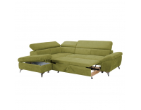 Rohová sedačka s rozkladom a úložným priestorom Bara Roh L - zelená