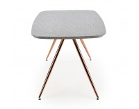 Jedálenský stôl Barcano - sivý mramor / zlatá