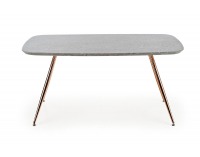 Jedálenský stôl Barcano - sivý mramor / zlatá