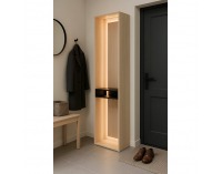 Panel so zrkadlom a LED osvetlením Barcelone - dub barista