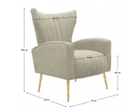 Relaxačné kreslo Baret - béžová
