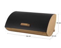 Bambusový chlebník Baricco - čierna