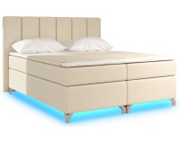 Čalúnená manželská posteľ s úložným priestorom Barino 140 - béžová (Soft 33)