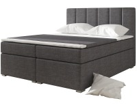 Čalúnená manželská posteľ s úložným priestorom Barmo 140 - sivá