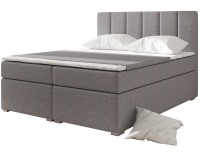 Čalúnená manželská posteľ s úložným priestorom Barmo 180 - svetlosivá