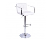 Barová stolička Leora New - biela / chróm