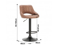 Barová stolička Lorasa - hnedá / čierna