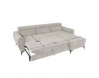 Rohová sedačka s rozkladom a úložným priestorom Barty Roh P - krémová