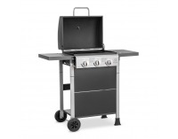 Záhradný plynový gril Baster G3 - čierna / chróm