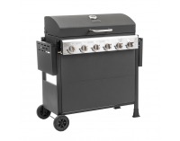 Záhradný plynový gril Baster G6 - čierna / chróm