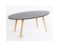 Oválny konferenčný stolík Bazzy 1 - sivá / prírodná