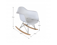 Hojdacie kreslo Bedver - biela / buk