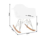 Hojdacie kreslo Bedver - biela / buk