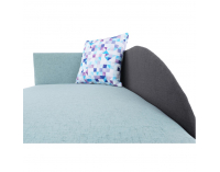 Rozkladacie kreslo s úložným priestorom Bella L - mentolová / sivá